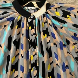 Tucker Silk Blouse size small